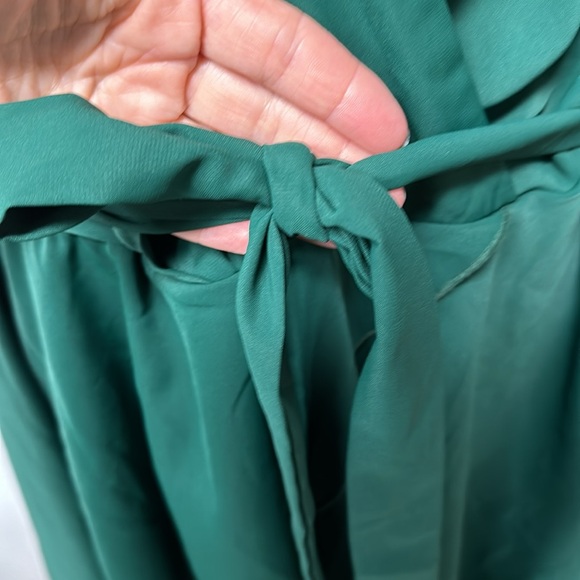 Women's Dress Sleeve Layer Hem Belted Short Dress V Neck Wrap A-Line Casual 2XL - Picture 5 of 11